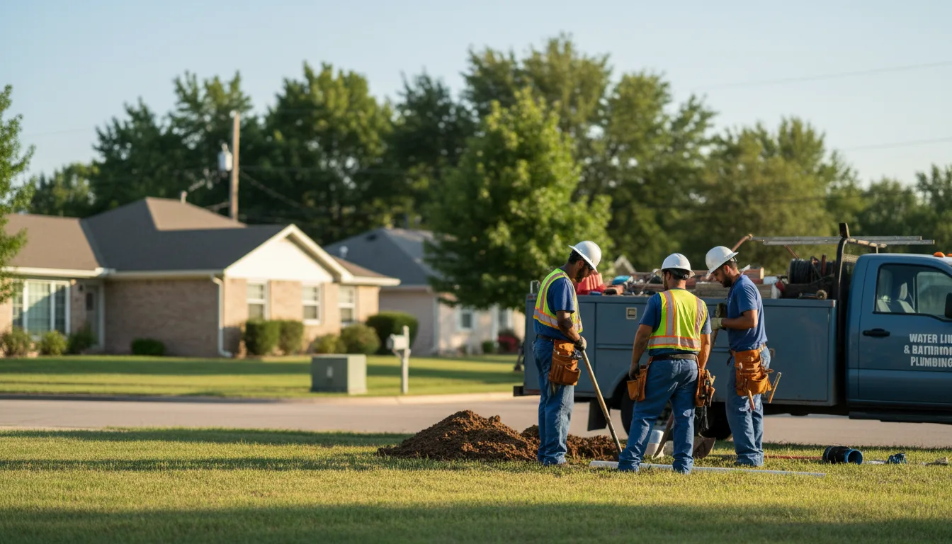 Residential water line and bathroom plumbing service in Steelville, MO